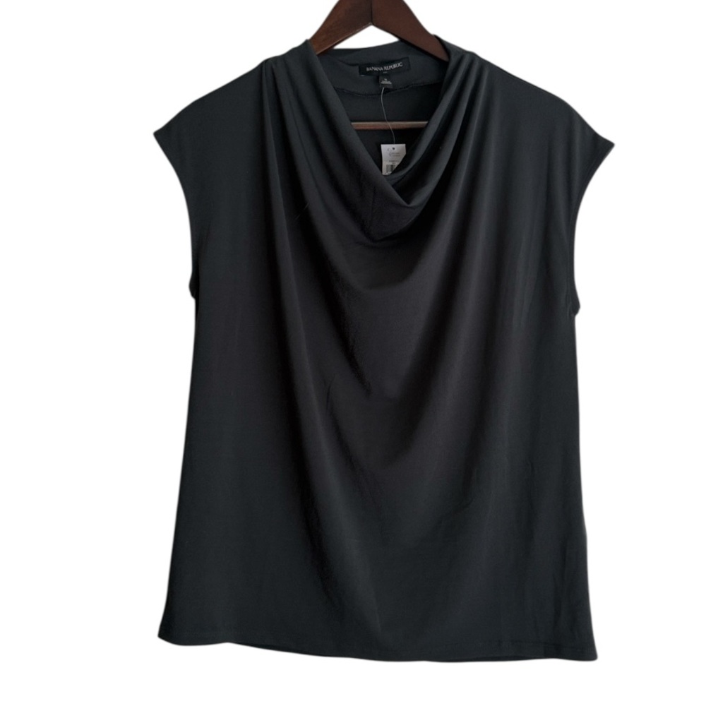 NWT Banana Republic Grey Cowl Neck Top Sz S